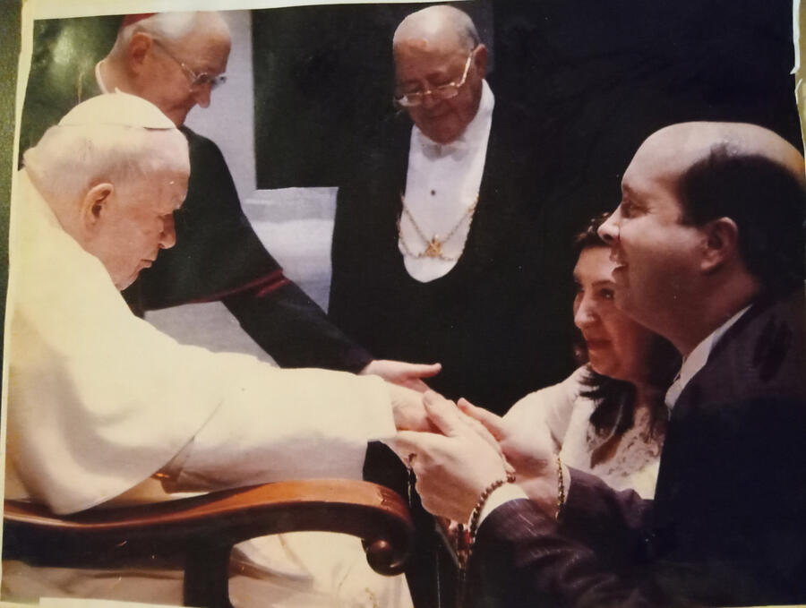 We were blessed by His Holiness Pope John Paul II
