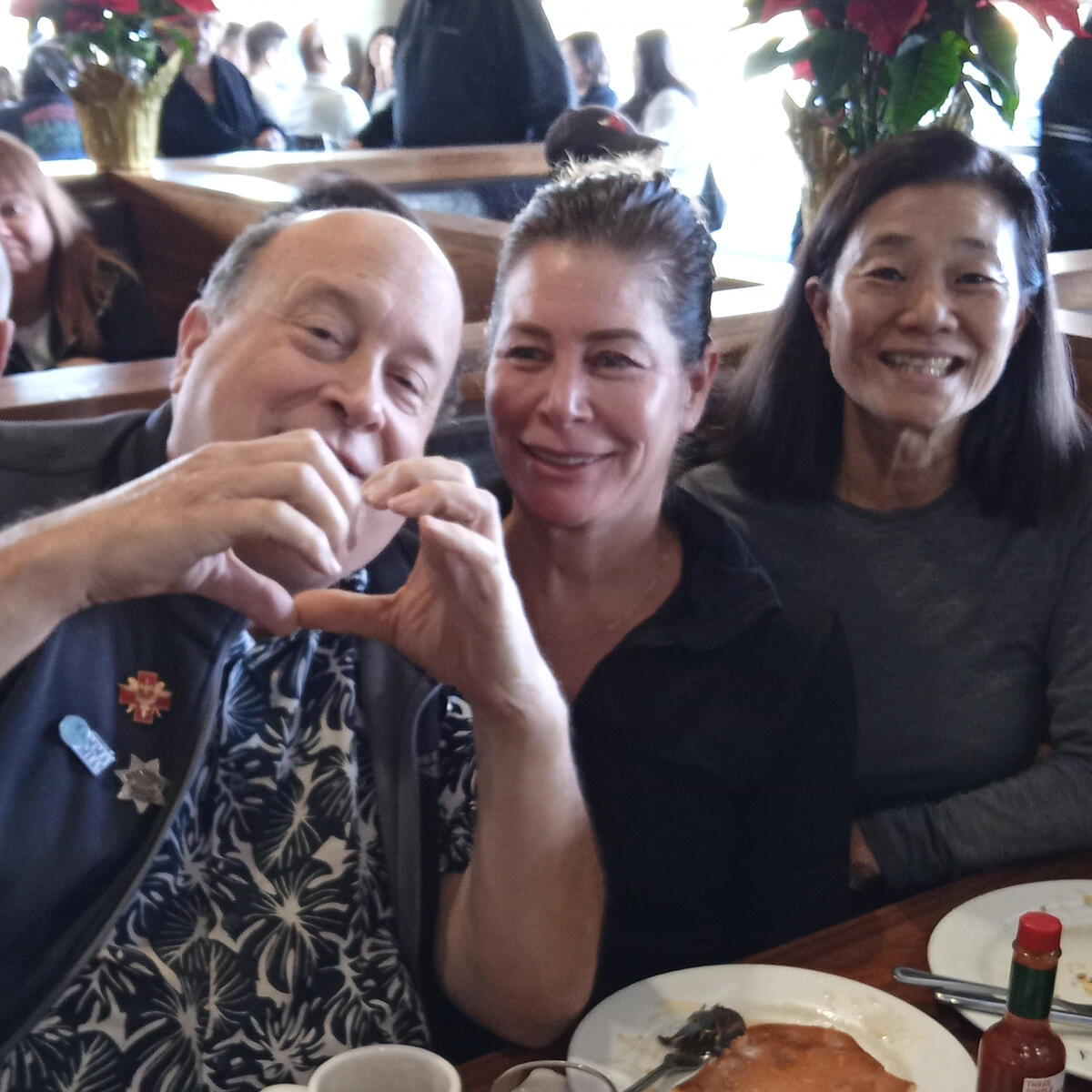 Silvia Malacorto and Gayle Okumura. Along with Kelly Monroe, Dee Dee, my sister, Susan Elliott Matteuci, Bret Jones, Joy Yumen,