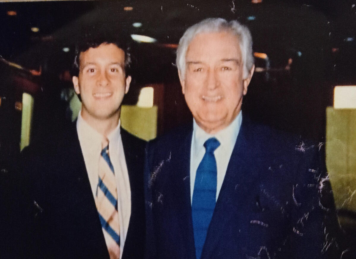 David Eastis and Texas Governor John Connaly who was in the car with Jackie Kennedy Onassis when JFK was tragically assassinated I'm thrilled to be on the organizing committee for the class of 1985 Claremont McKenna College 43rd reunion which will be held this coming June. It will be fun working with Ralph Gallatine, Paula Geragos, Laura May Grisalano, Sue Mattison, Juan Matteos, Pe