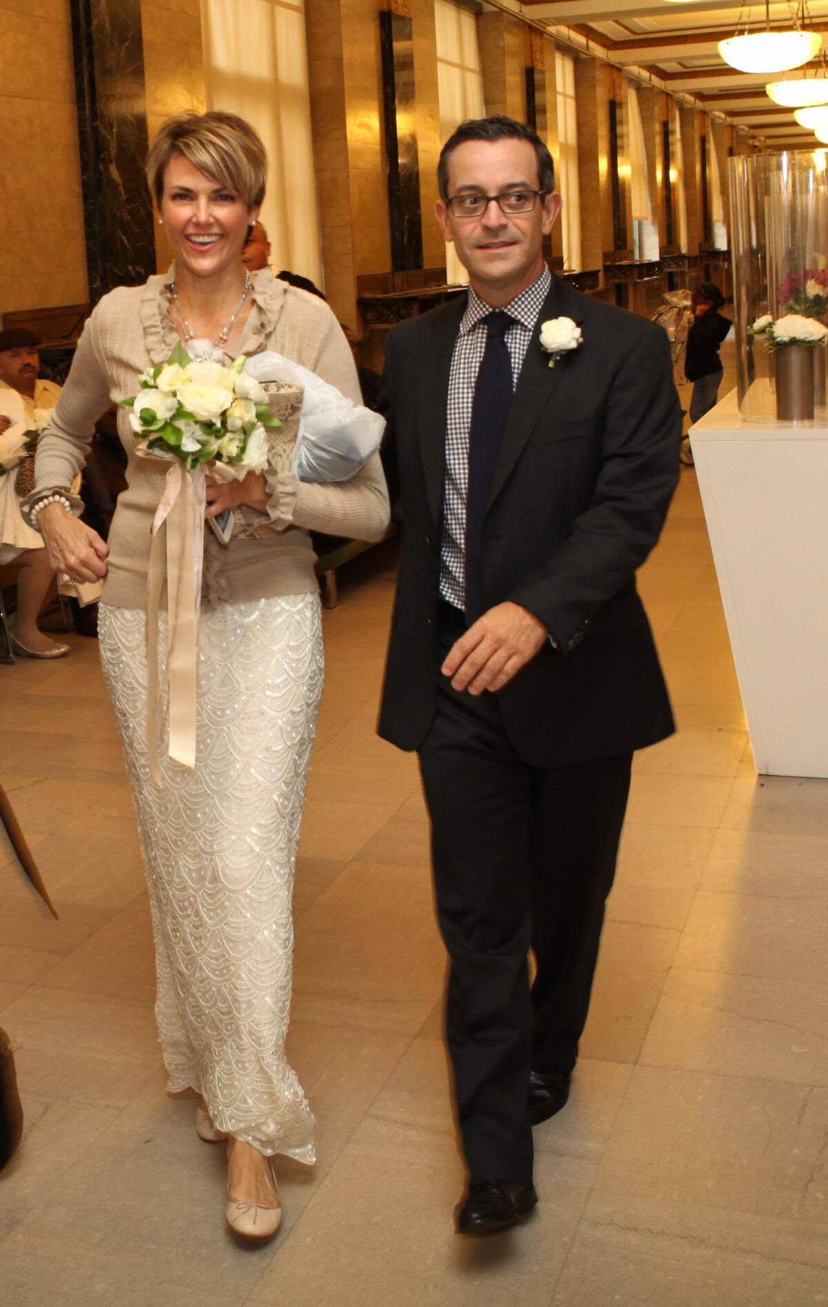 Beautiful Susan Schick and her handsome husband Greg on their wedding day.