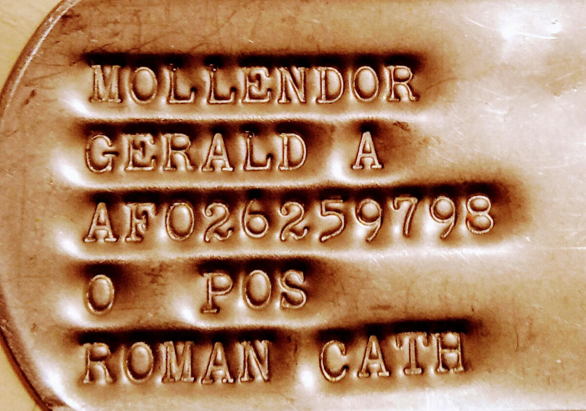 Dog tag for my beloved 😇 Uncle Jerry Mollendor who served in the United 🇺🇲States Air Force for 7 years.