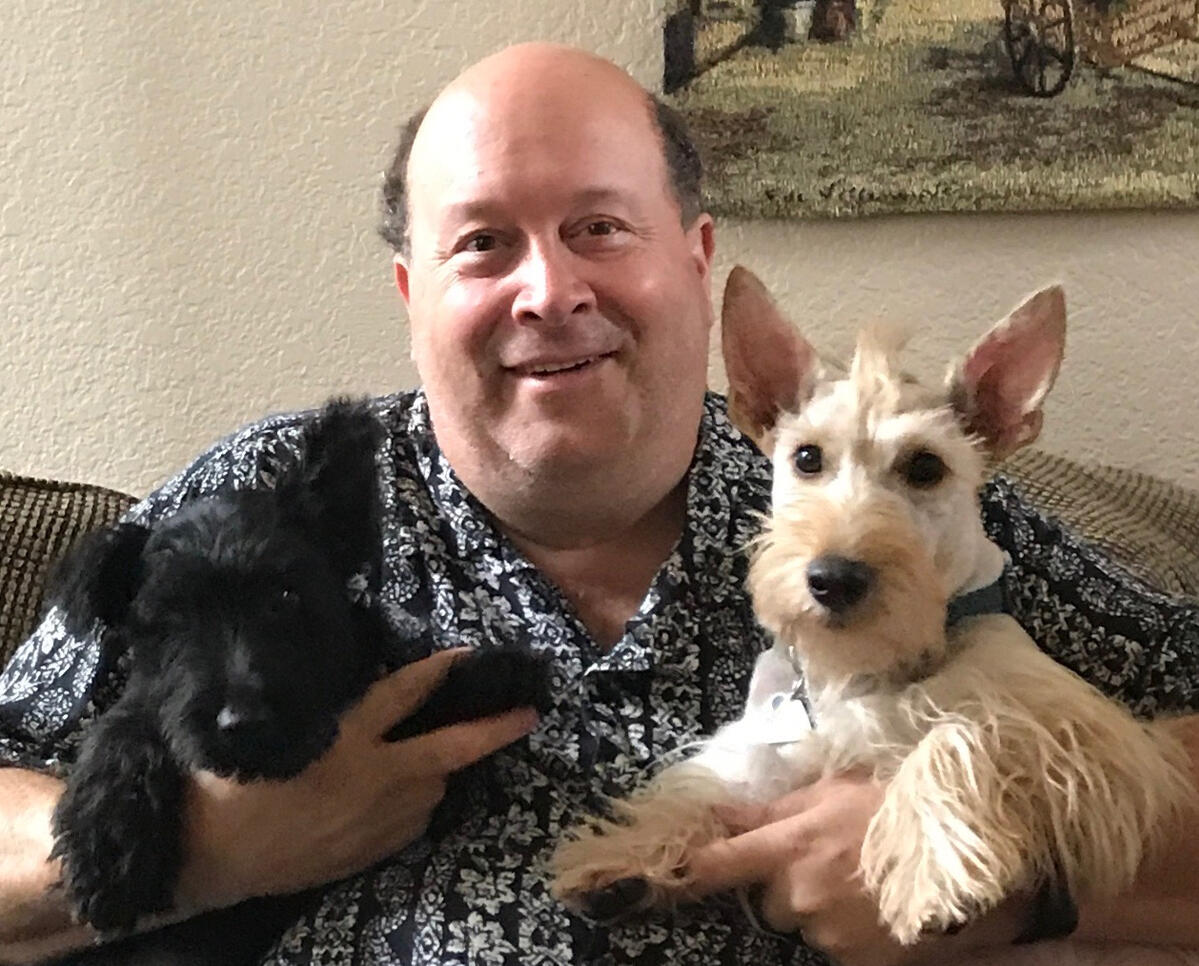 Our precious dog FALA and his father. We named him that after the most famous dog in the world, given by first lady of the world