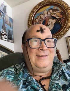 Ash Wednesday picture at Trinity Episcopal Church in downtown San Jose.