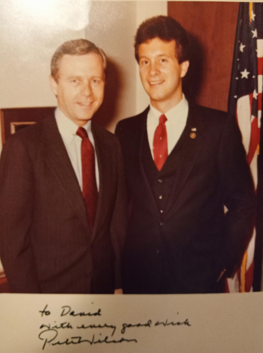 California senator Pete Wilson.