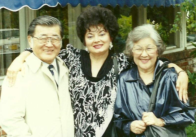 Reverend Jack Takayanagi, Patti Eastis and Mary Takayanagi.