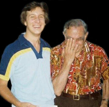 David Eastis with Edward Teller, father of the hydrogen bomb at the Bel Air estate of Conrad Hilton