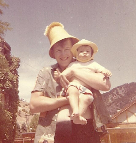 Dad and David Michael when David was one year old in Colorado Springs, Colorado.