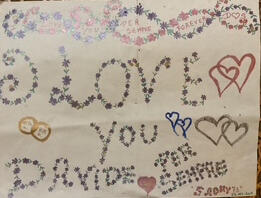 Artistic Love note from Sabrina Maria Eastis to Davide Michele Francesco Eastis