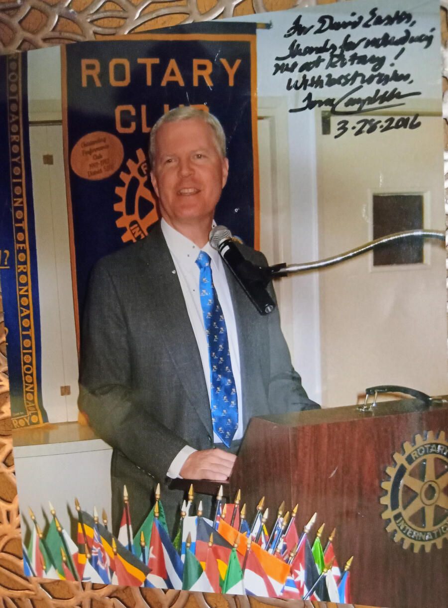 My friend Tom Campbell was the United States congressman. I introduced him at rotary when he was running for state office.. he is a bipartisan extraordinaire.