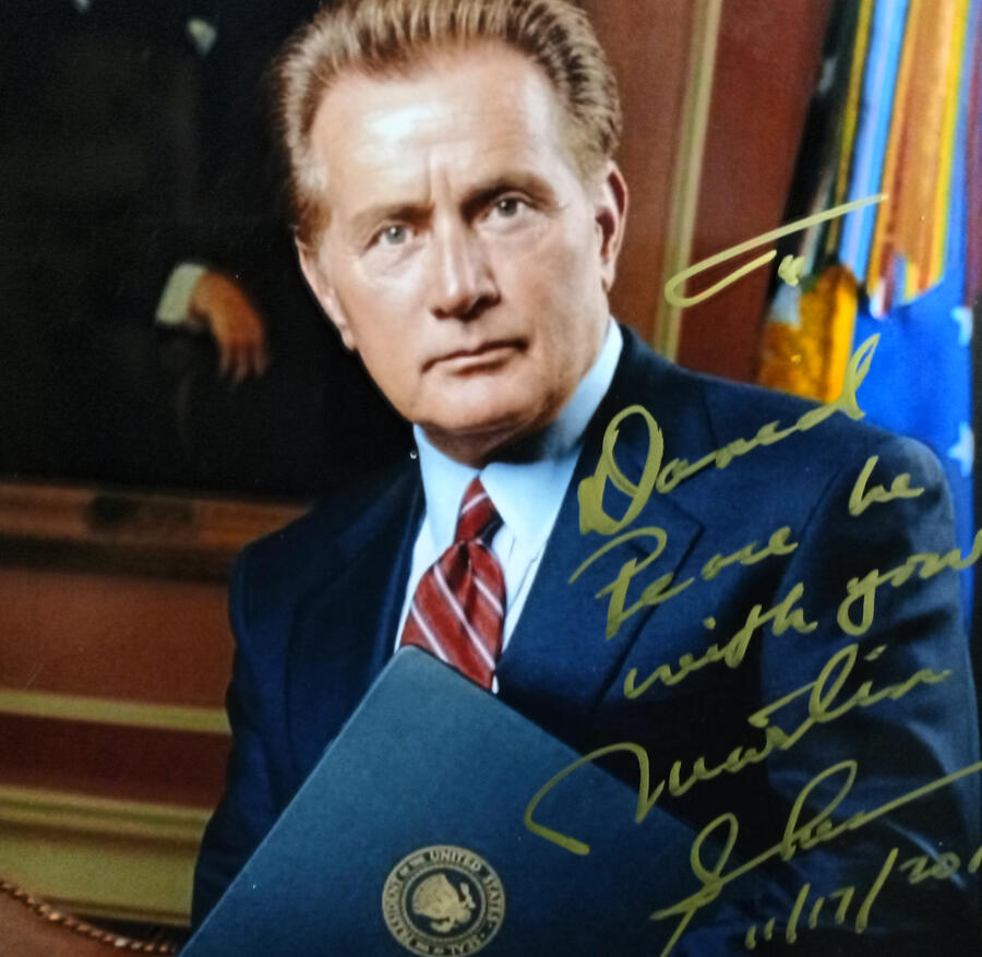 Actor Martin Sheen endorsed my book about Leonardo da Vinci.