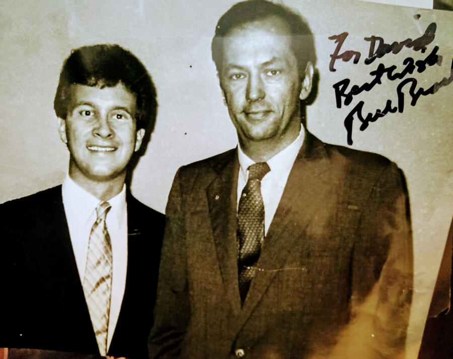 New Jersey senator Bill Bradley sent me a signed picture of his book. Great basketball player and he would have made an amazingly talented president