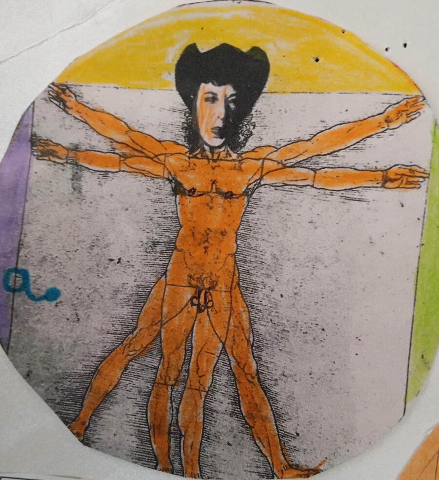 After the queen of comedy Lily Tomlin endorsed my Leonardo book, she sent me this drawing she did of herself which is absolutely hilarious!