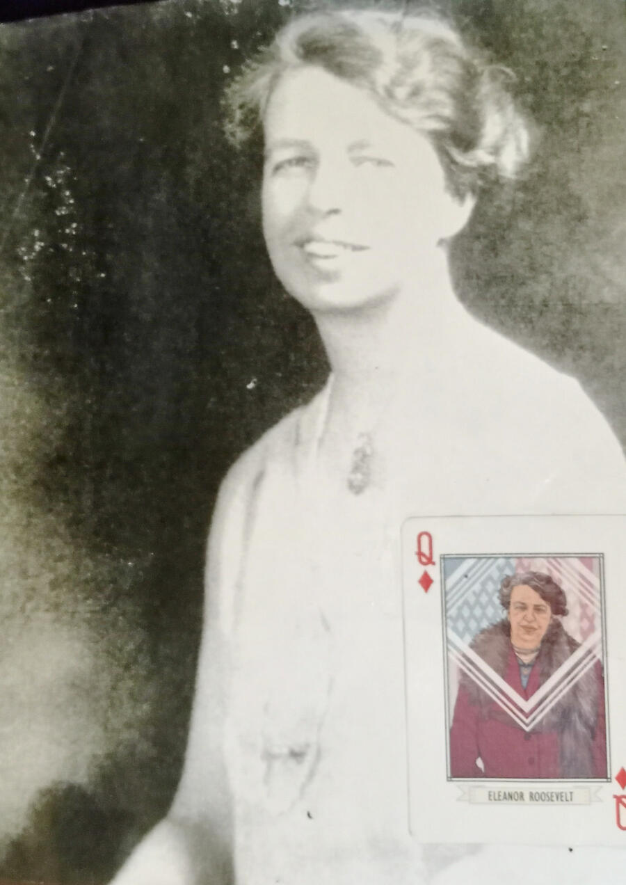 First Lady of the World Eleanor Roosevelt. She held her own press conferences and wrote a daily article for the nation. She was the first female United Nations delegate and she wrote the international bill of human Rights. She was the social conscience of