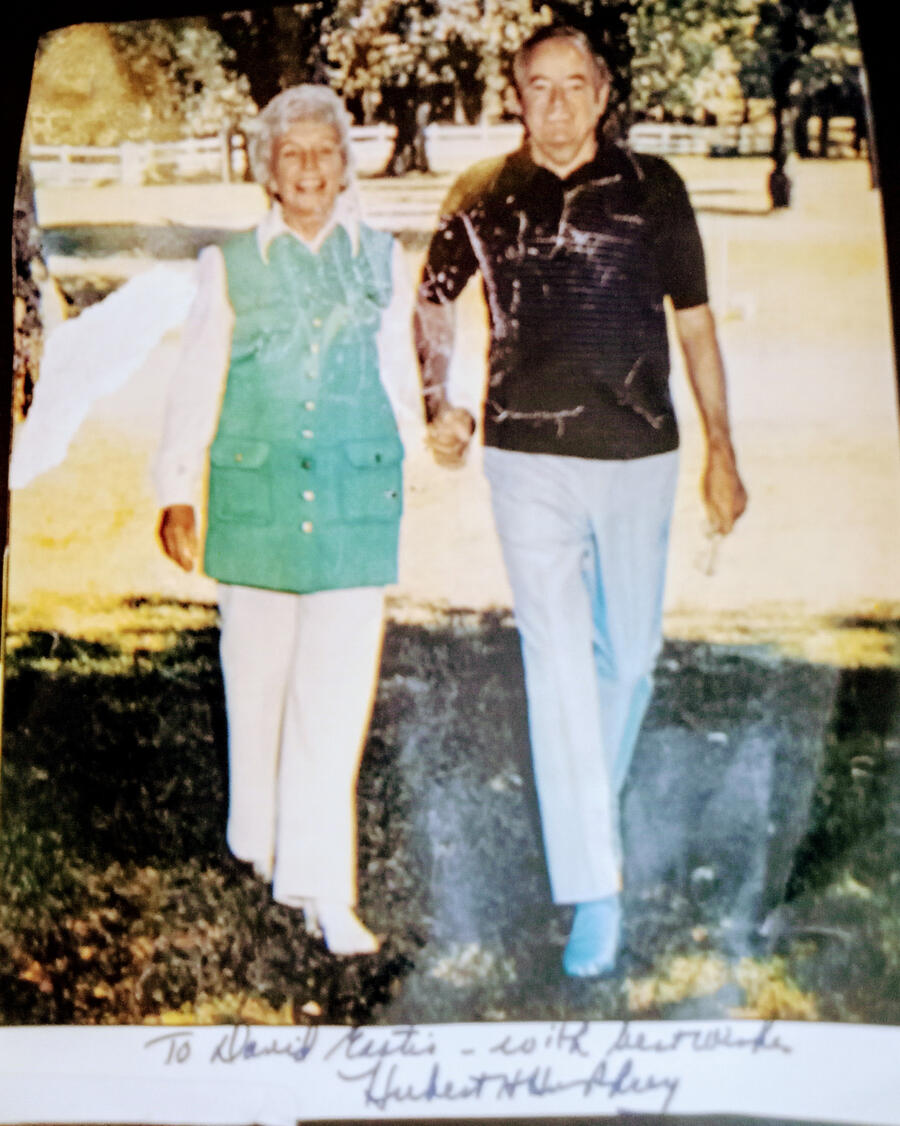 Hubert Horatio Humphrey, the Happy Warrior. Another of my boyhood heroes. Pictured here with his wife Muriel who served the rest of his term as senator after he passed away from cancer.