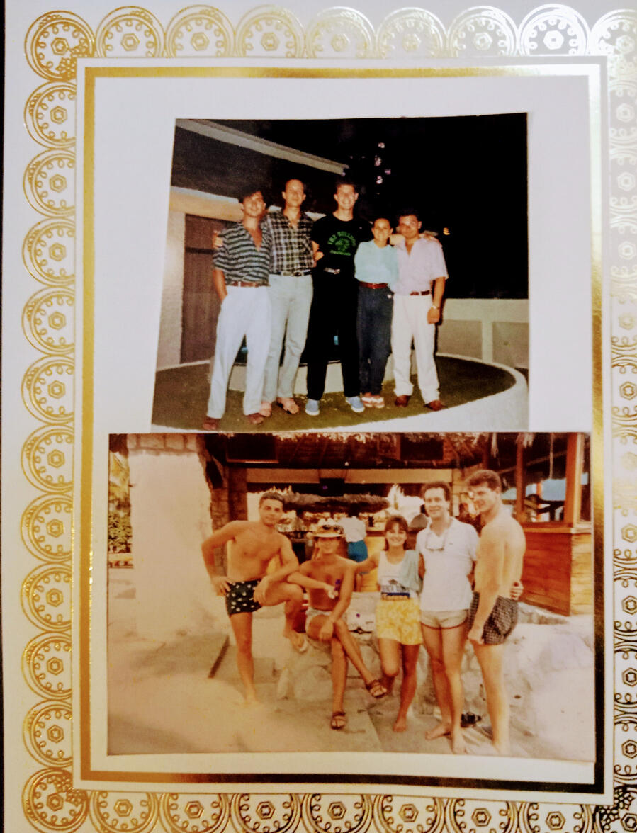 Pier Francisco Basi, Giseppe & Massimo. Our family met them in Mexico on a boat ride. They spent a fun week with my sister DD and me in Van nuys. And then we had a marvelous Christmas with them in Milan.