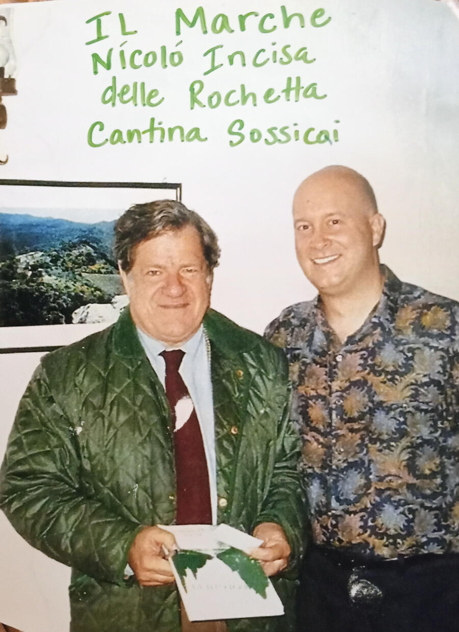 Nicolo' Incessa Della Rochetta, second generation owner of Sassicai winery after which our niece's named. He introduced me to Carlo Petrini who, along with Alice Waters helped me to start the third convivium of slow food in the United States. Alice plante