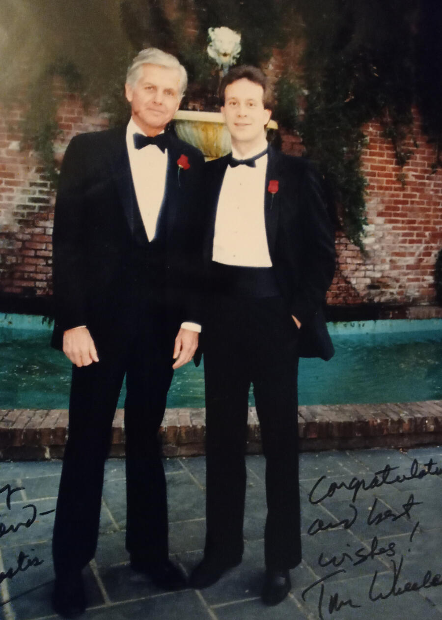 My first job was with Massachusetts Mutual and here I am with the CEO Thomas Wheeler.